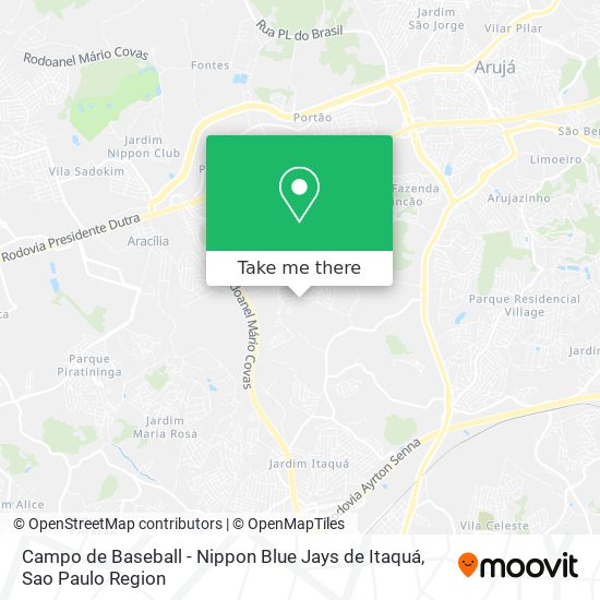 Campo de Baseball - Nippon Blue Jays de Itaquá map