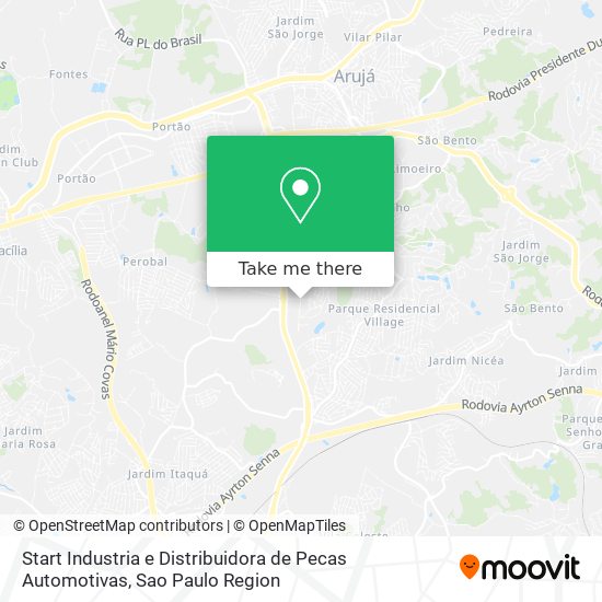 Mapa Start Industria e Distribuidora de Pecas Automotivas