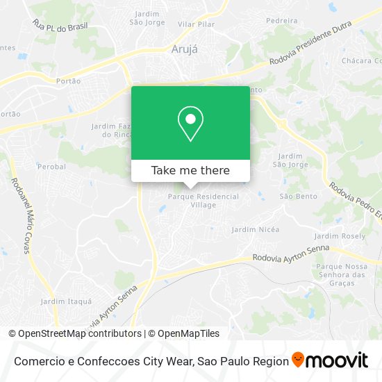 Mapa Comercio e Confeccoes City Wear