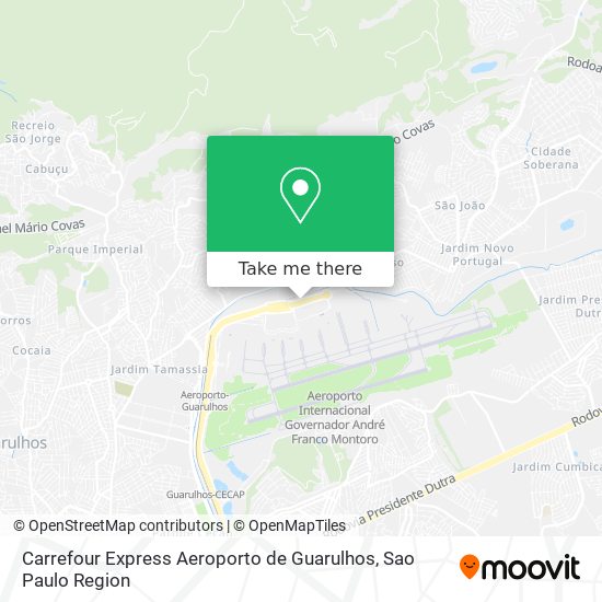 Mapa Carrefour Express Aeroporto de Guarulhos