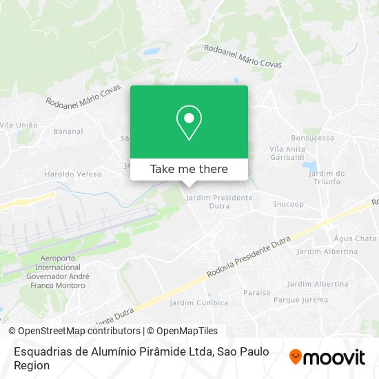 Esquadrias de Alumínio Pirâmide Ltda map