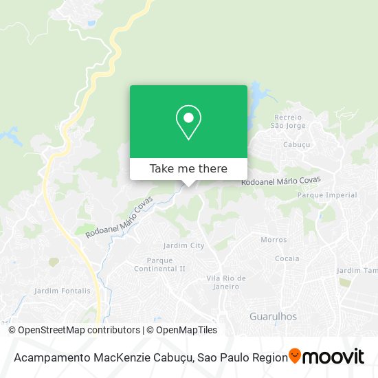 Acampamento MacKenzie Cabuçu map