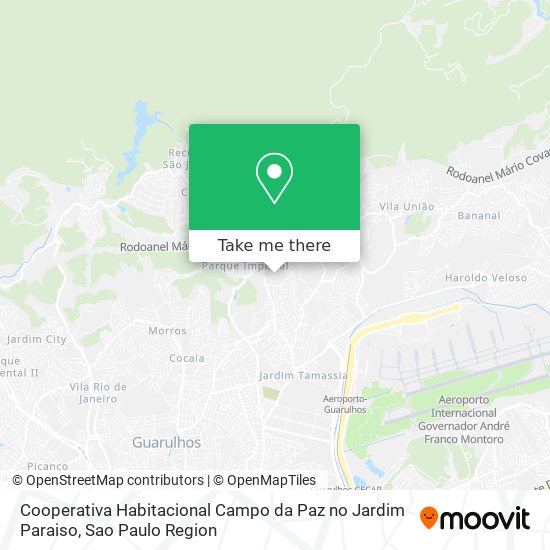 Cooperativa Habitacional Campo da Paz no Jardim Paraiso map