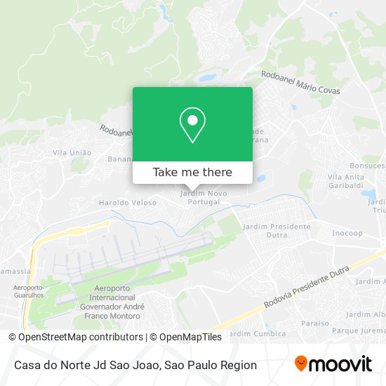 Mapa Casa do Norte Jd Sao Joao