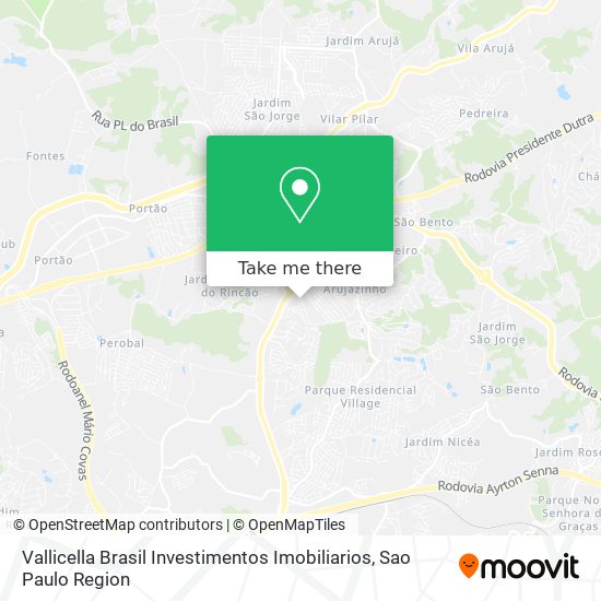 Mapa Vallicella Brasil Investimentos Imobiliarios