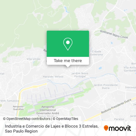 Industria e Comercio de Lajes e Blocos 3 Estrelas map