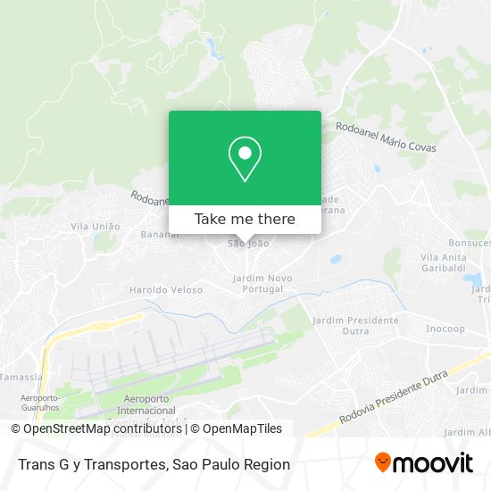 Trans G y Transportes map