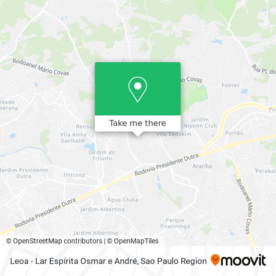 Leoa - Lar Espírita Osmar e André map