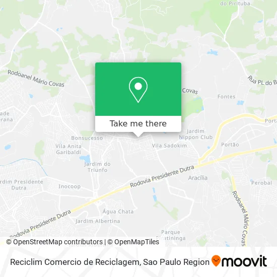 Reciclim Comercio de Reciclagem map