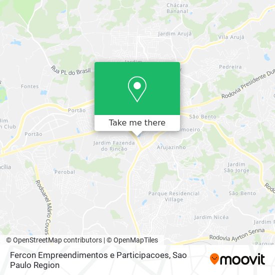 Mapa Fercon Empreendimentos e Participacoes