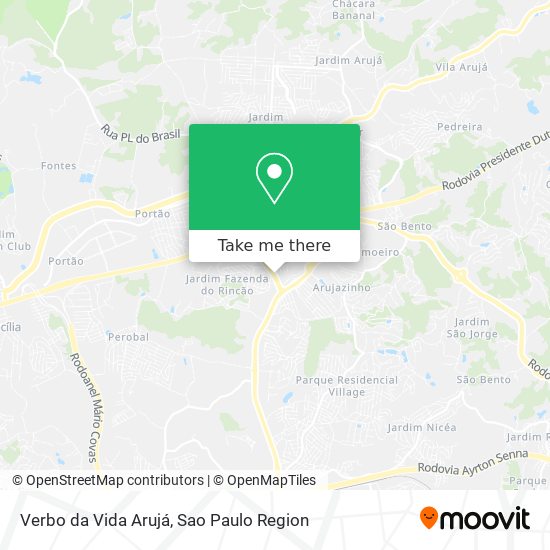 Verbo da Vida Arujá map