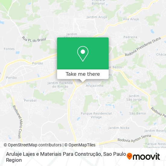 Arulaje Lajes e Materiais Para Construção map