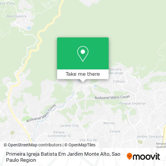 Mapa Primeira Igreja Batista Em Jardim Monte Alto