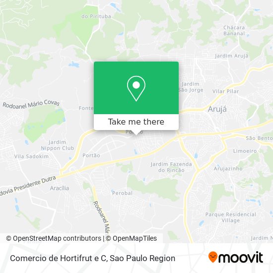 Comercio de Hortifrut e C map