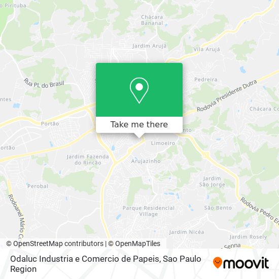 Mapa Odaluc Industria e Comercio de Papeis