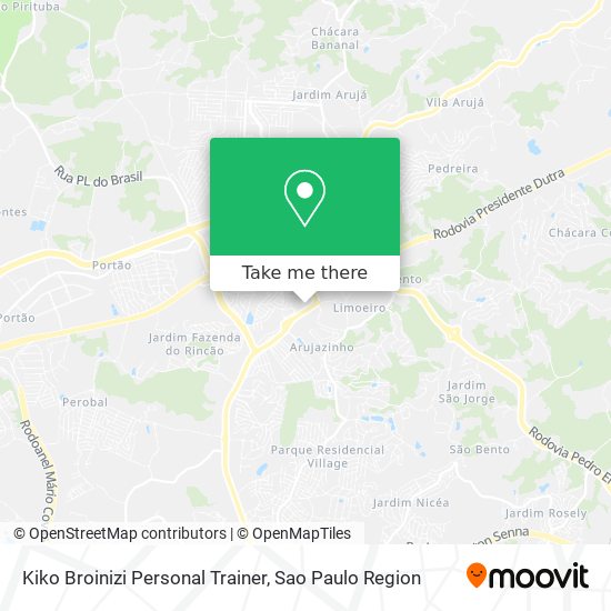 Mapa Kiko Broinizi Personal Trainer