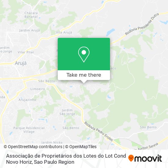 Mapa Associação de Proprietários dos Lotes do Lot Cond Novo Horiz