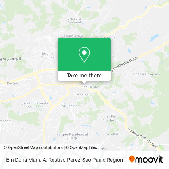 Mapa Em Dona Maria A. Restivo Perez