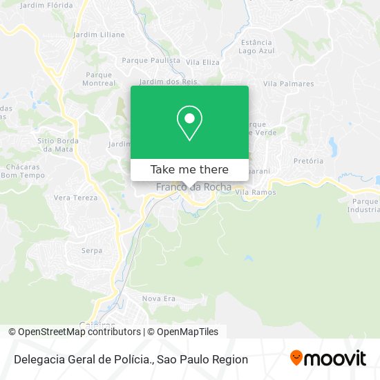 Mapa Delegacia Geral de Polícia.