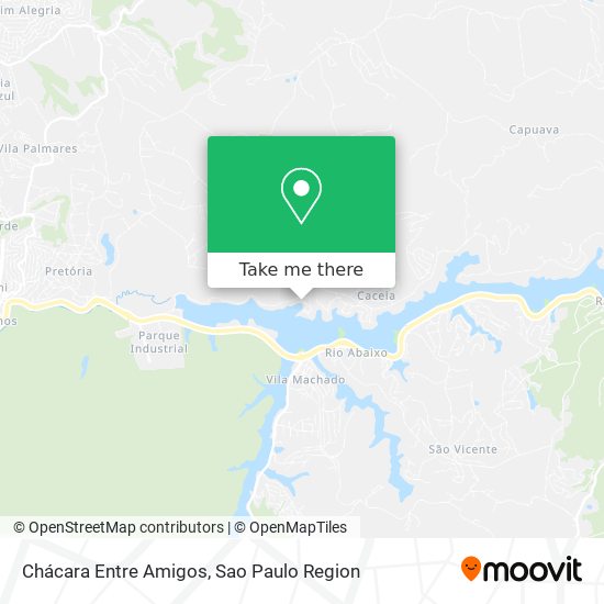 Chácara Entre Amigos map