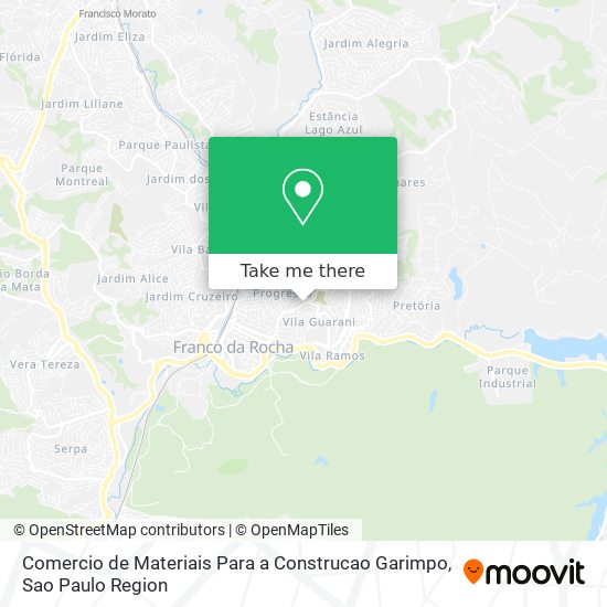 Comercio de Materiais Para a Construcao Garimpo map