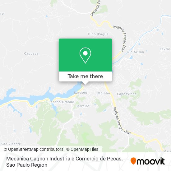 Mapa Mecanica Cagnon Industria e Comercio de Pecas