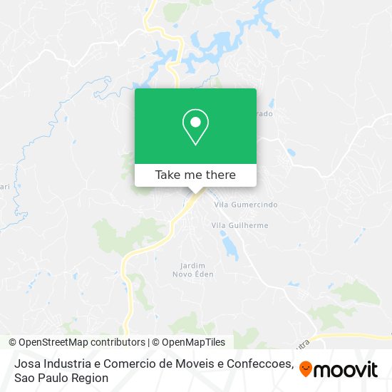 Josa Industria e Comercio de Moveis e Confeccoes map