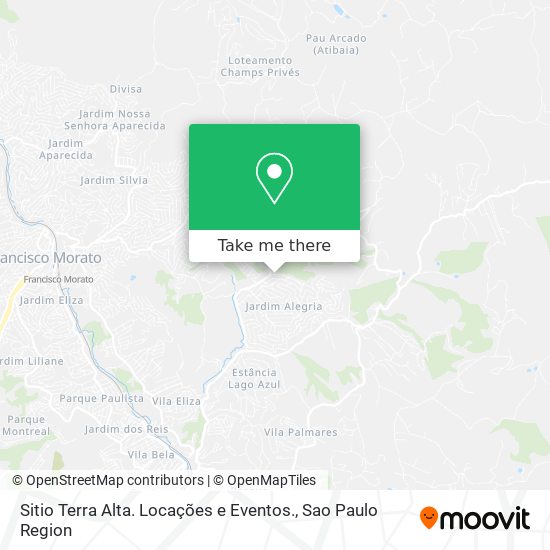 Sitio Terra Alta. Locações e Eventos. map