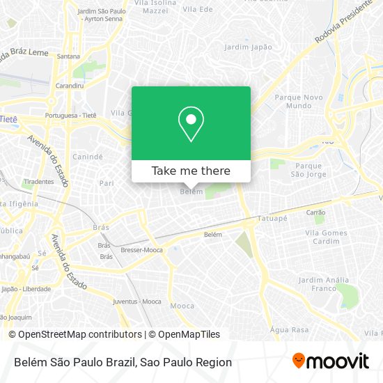 Belém São Paulo Brazil map