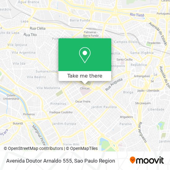 Mapa Avenida Doutor Arnaldo 555