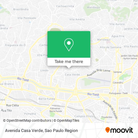 Mapa Avenida Casa Verde