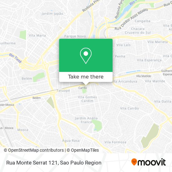 Mapa Rua Monte Serrat 121