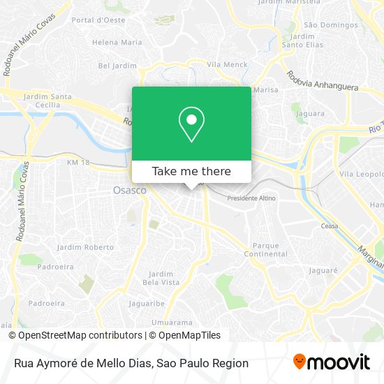 Rua Aymoré de Mello Dias map