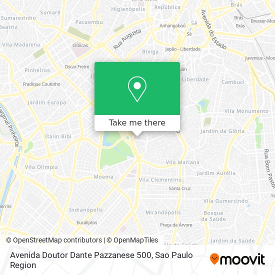 Mapa Avenida Doutor Dante Pazzanese 500