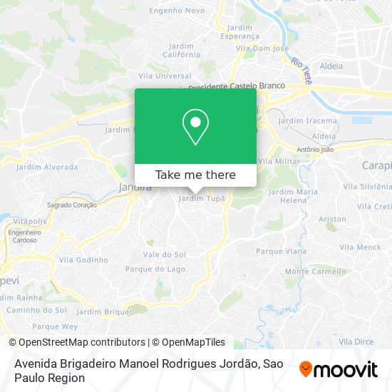 Avenida Brigadeiro Manoel Rodrigues Jordão map