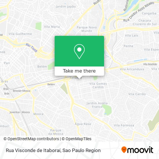 Mapa Rua Visconde de Itaboraí