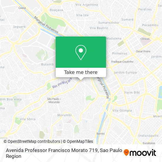 Mapa Avenida Professor Francisco Morato 719