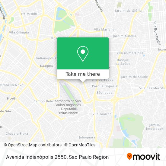 Mapa Avenida Indianópolis 2550