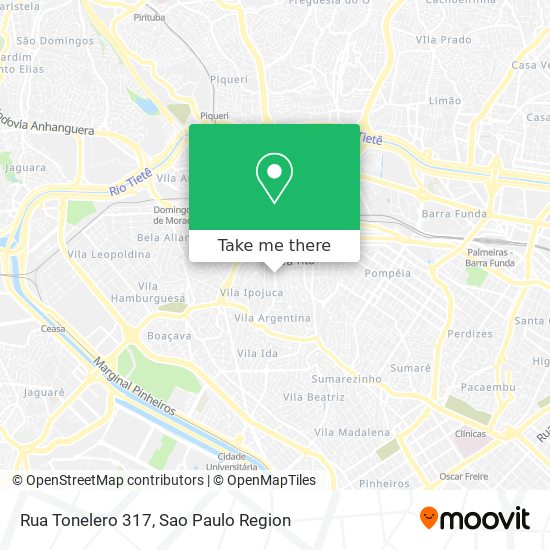 Rua Tonelero 317 map