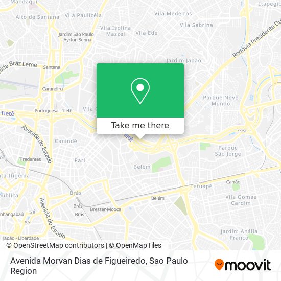 Mapa Avenida Morvan Dias de Figueiredo