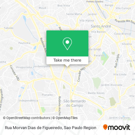 Mapa Rua Morvan Dias de Figueiredo