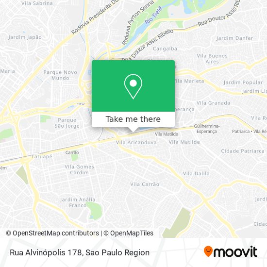 Mapa Rua Alvinópolis 178