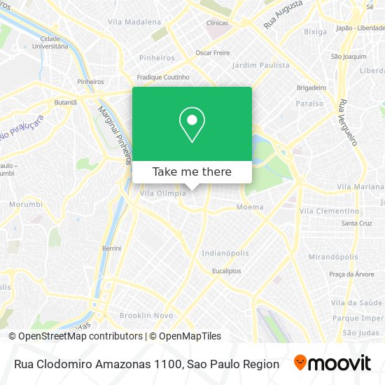 Rua Clodomiro Amazonas 1100 map