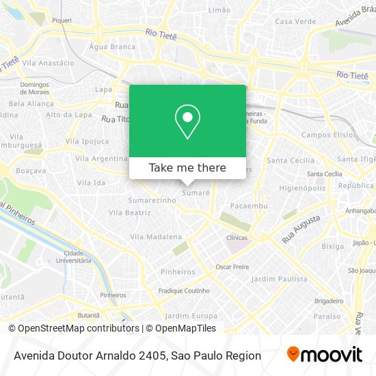 Avenida Doutor Arnaldo 2405 map