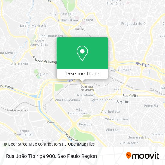 Mapa Rua João Tibiriçá 900