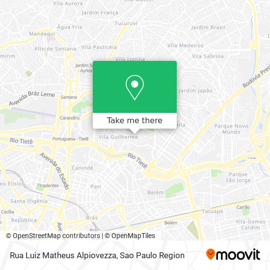 Mapa Rua Luiz Matheus Alpiovezza