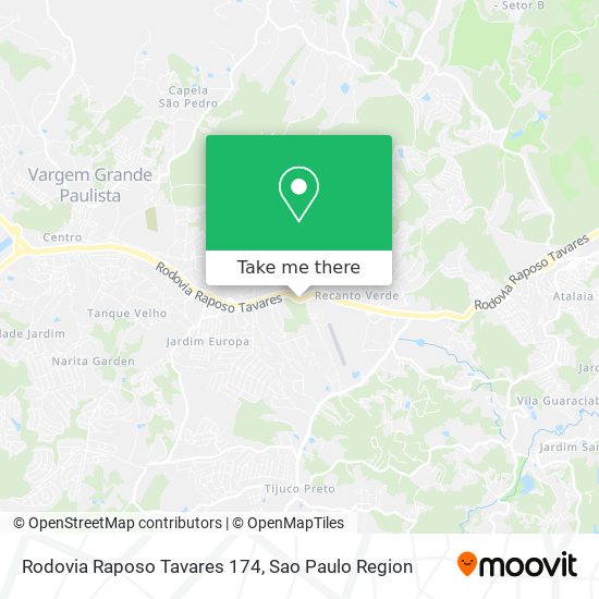 Rodovia Raposo Tavares 174 map