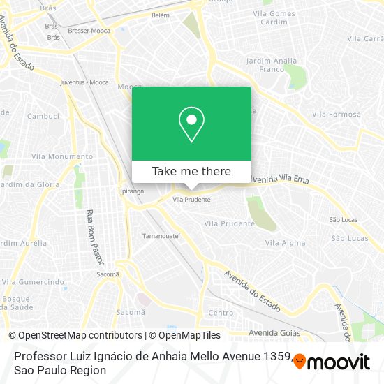 Mapa Professor Luiz Ignácio de Anhaia Mello Avenue 1359