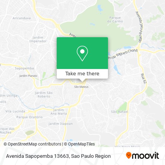 Mapa Avenida Sapopemba 13663