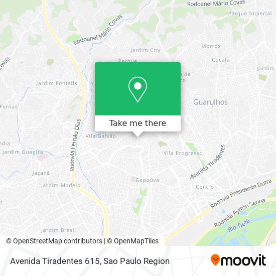 Mapa Avenida Tiradentes 615